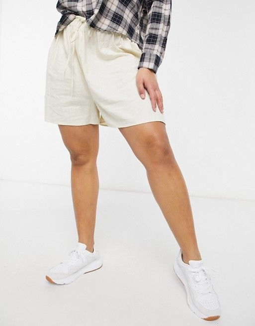 Cotton:On Curve pull on shorts in beige