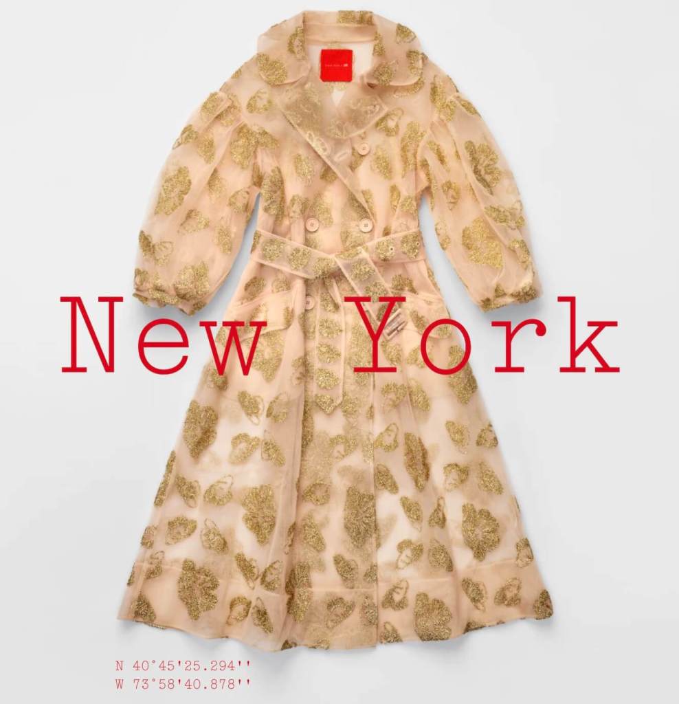 tinsel-patterned tulle coat simone rocha x h&m city edition