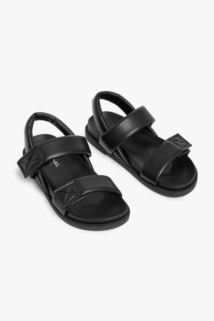best dad sandals 2021 - monki faux leather sandals