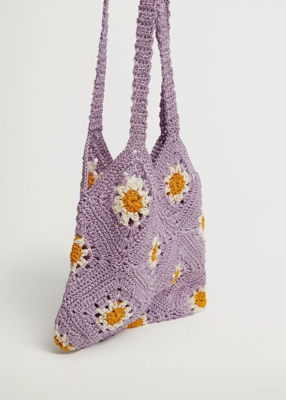 Mango Floral Crochet Bag