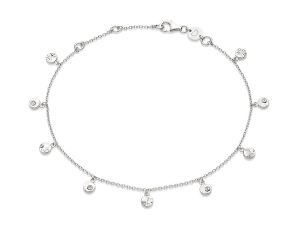 Isla Shell Charm Anklet Sterling Silver Daisy Jewellery