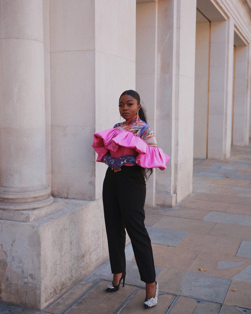 Fisayo Longe wearing a second skin top from kai Collective