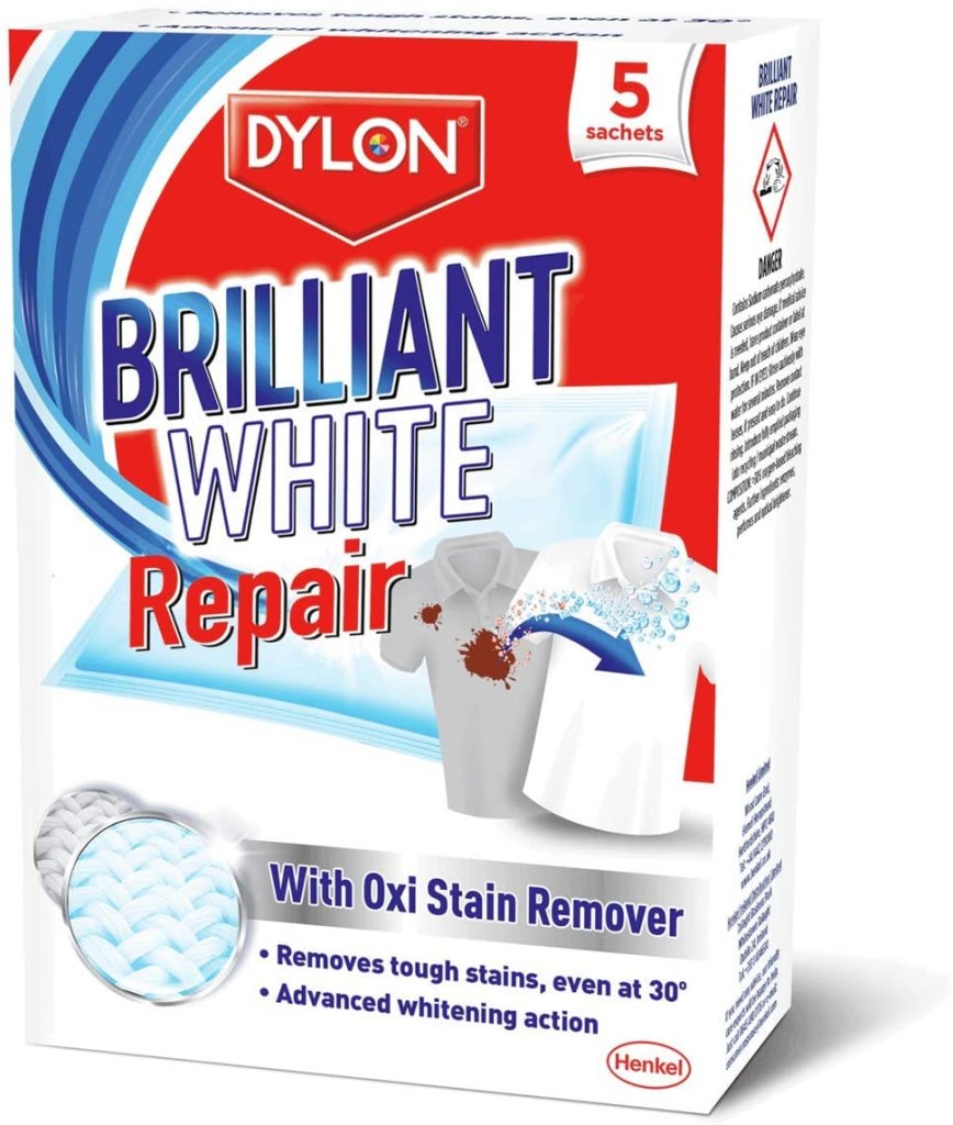 DYLON White 'N' Bright + Oxi Stain Removal Pack of 5! Tackle Stains & Brighten Whites! AS SEEN ON TV!!!
