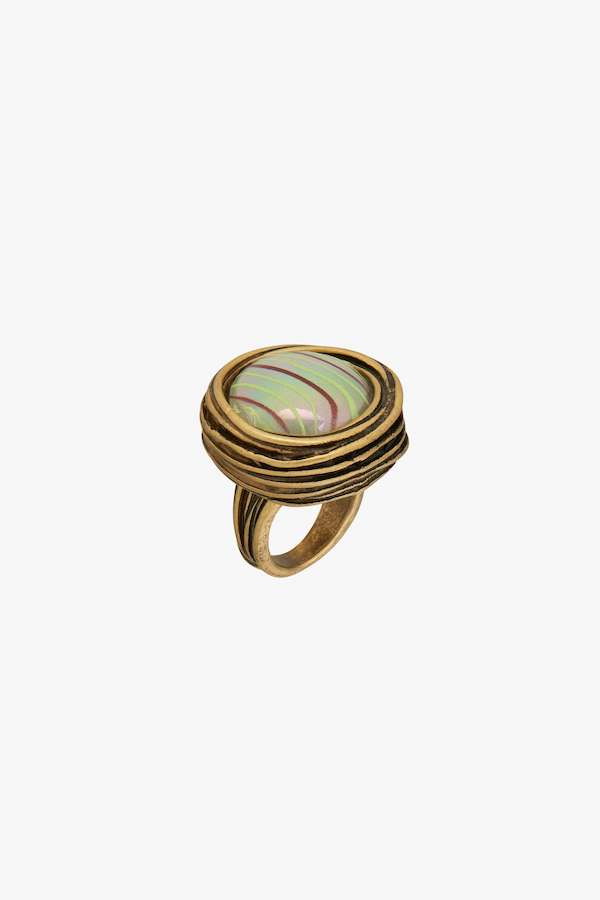 Zara Round Glass Ring