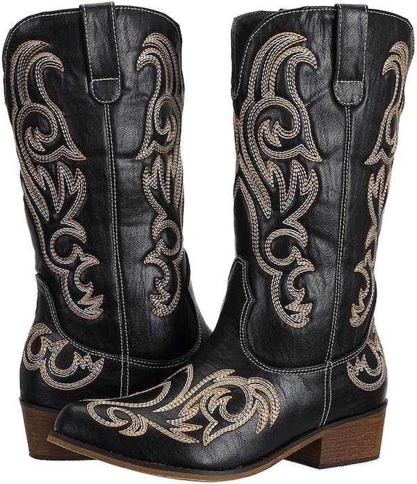 Wide Calf Western Cowgirl Cowboy Boots, £54.99, SheSole - buy now
