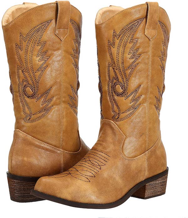 SheSole Ladies Wide Calf Western Cowgirl Cowboy Boots