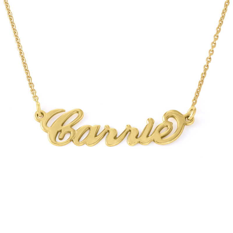 Small 18ct Gold-Plated Silver Carrie Name Necklace