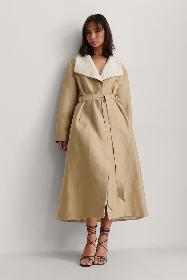 Contrast Color Trench Coat NA-KD