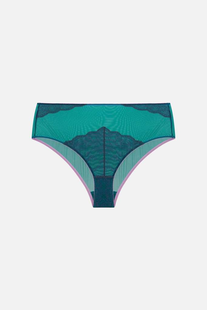 Jade and lavender high waisted knickers
