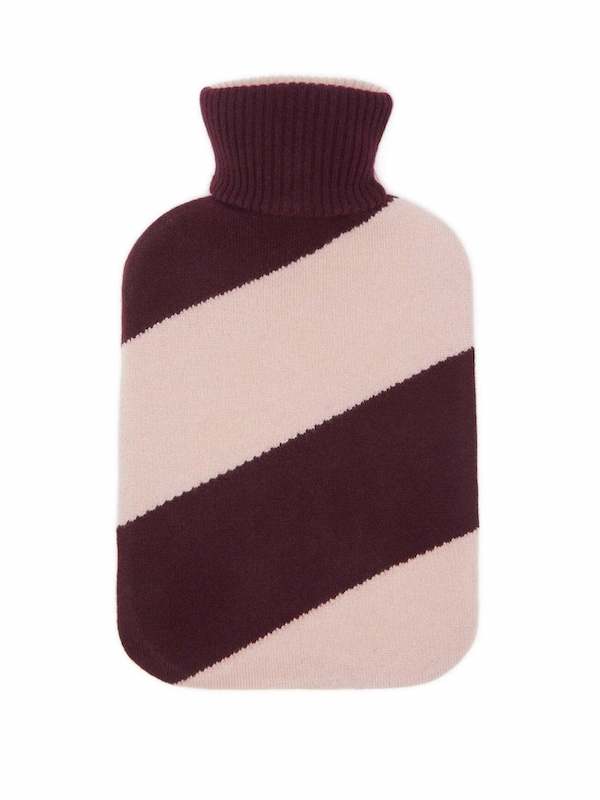 Pink Jacquard-Stripe Cashmere Hot Water Bottle Allude at Matches Fashion