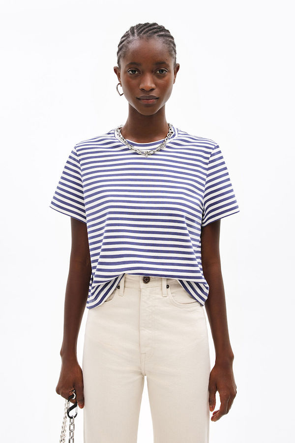 Blue Striped Short T-Shirt BYL