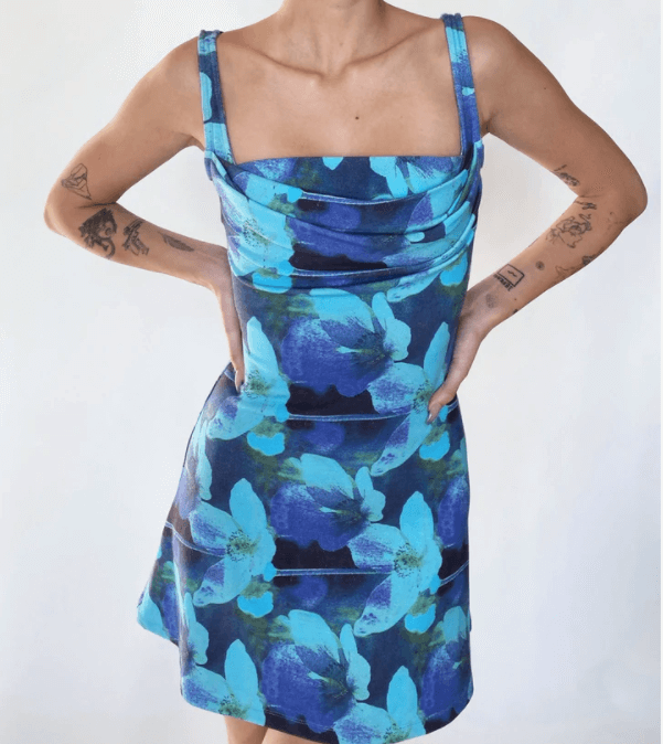 Maddy's navy floral mini dress euphoria - ginger dress - miaou