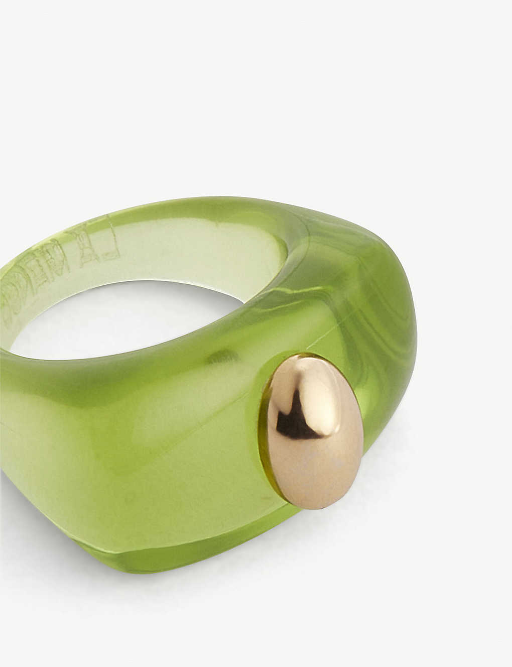 Classic Pagan And Vegan oval-embellished plastic ring