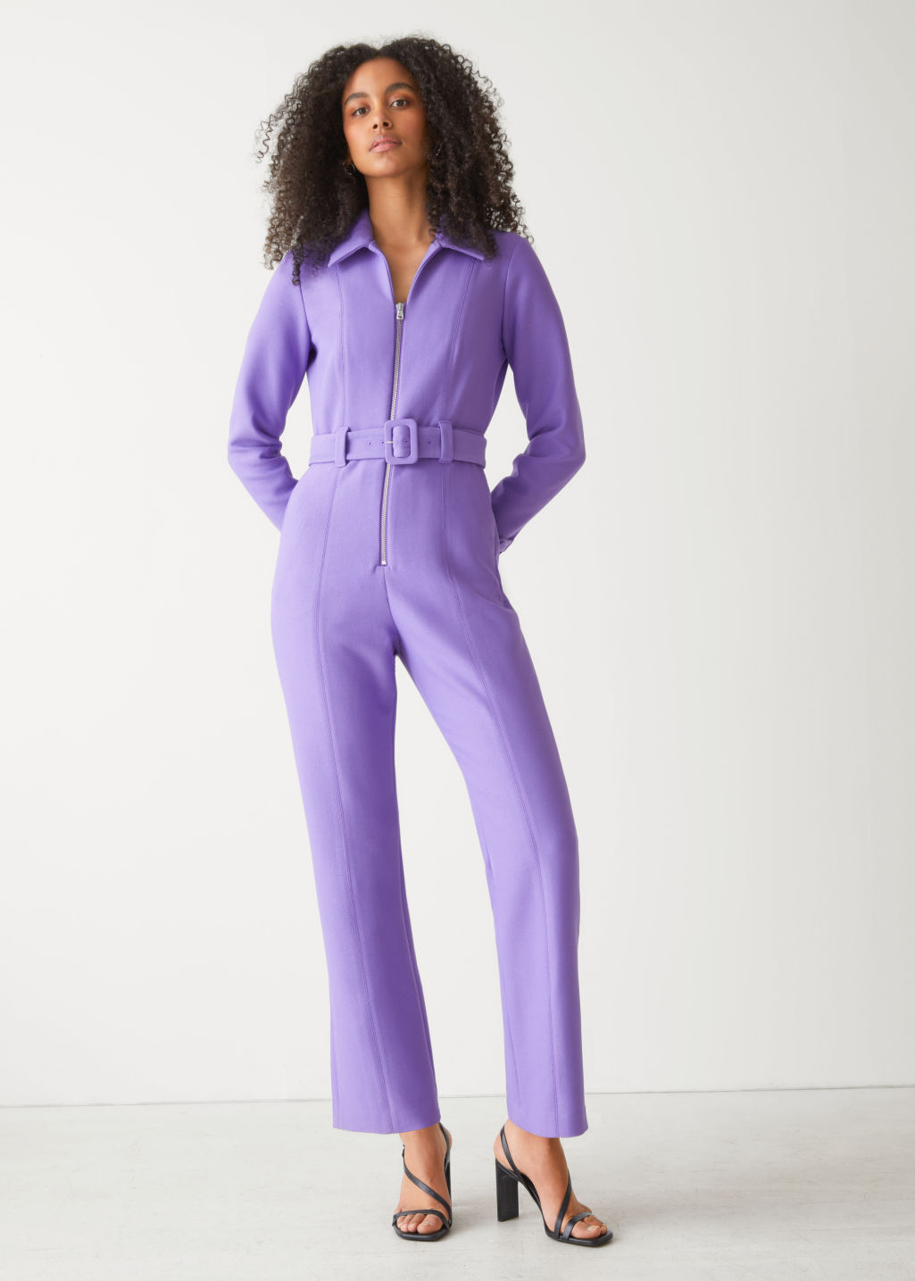 Belted Collared Jumpsuit & Other Stories