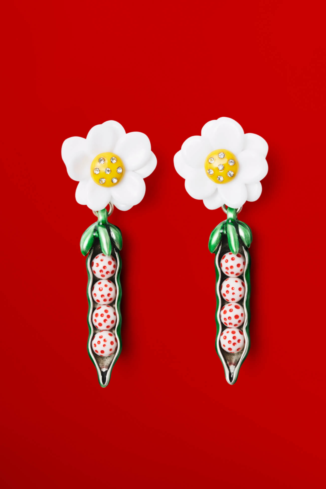 Rhinestone-embellished clip earrings Iris Apfel x H&M
