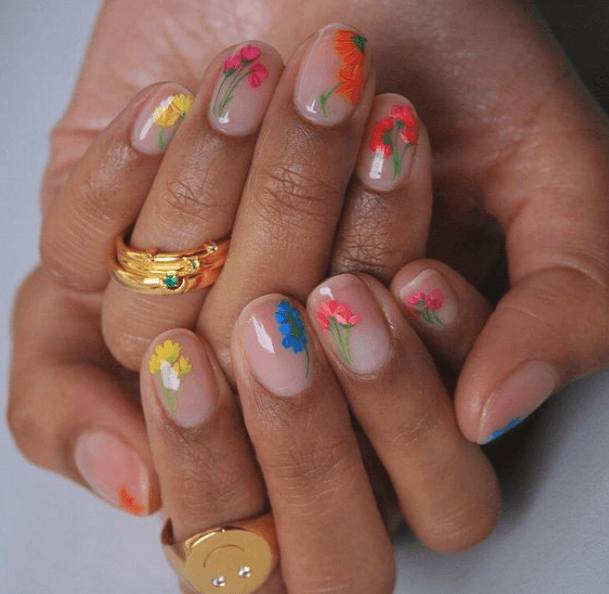 floral nails imarninails
