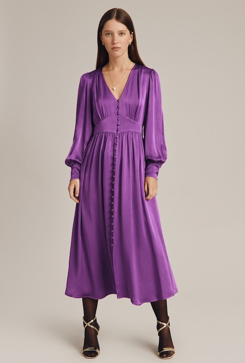 LETITA DRESS Bright Purple Ghost