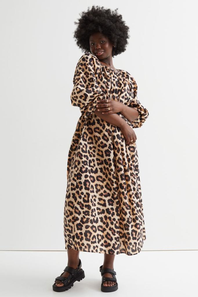 leopard print dresses h&m