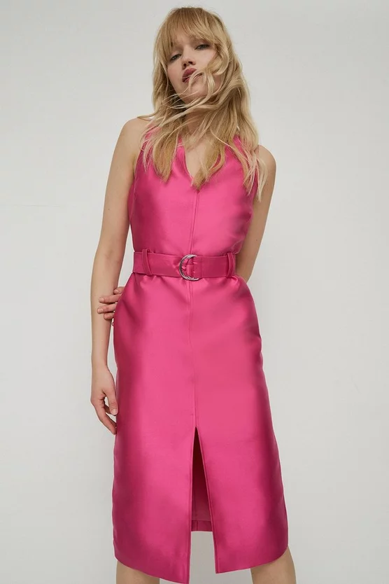 pink warehouse dress