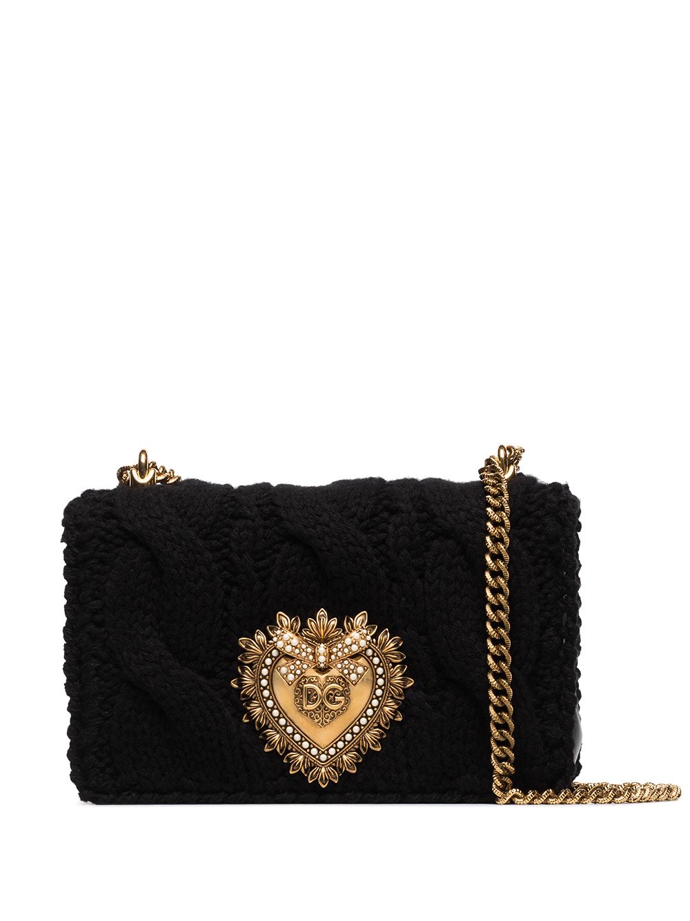 Dolce & Gabbana
knit-effect Devotion shoulder bag