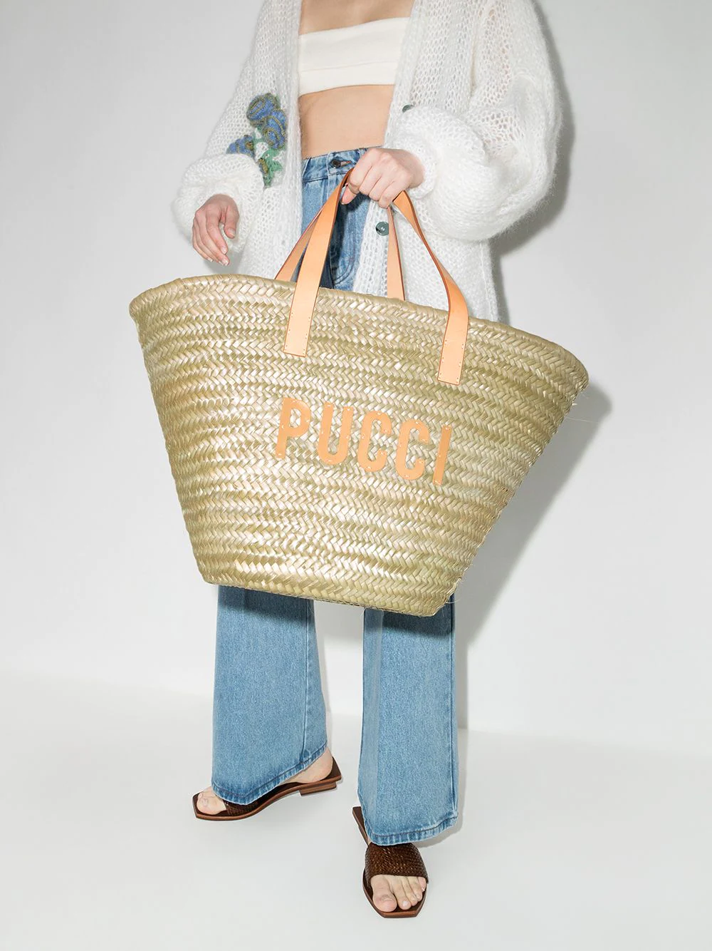 Emilio Pucci
logo-embellished basket bag