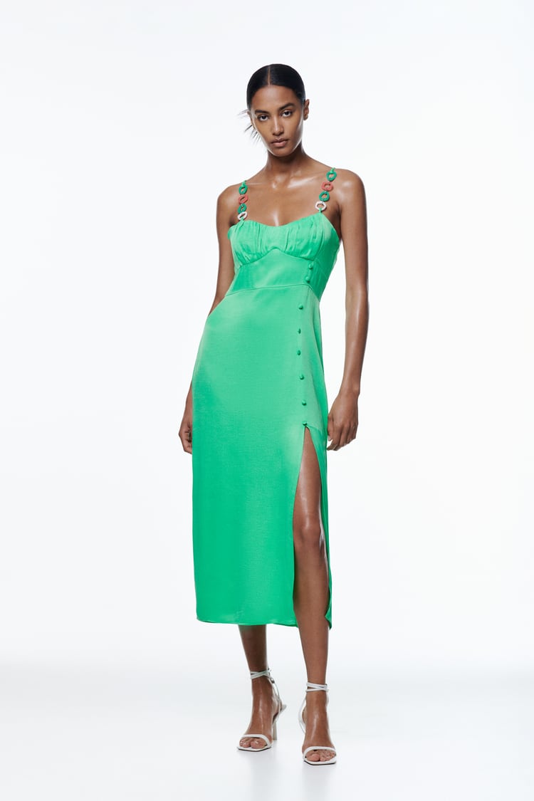 CHAIN SATIN CORSETRY-INSPIRED DRESS Zara