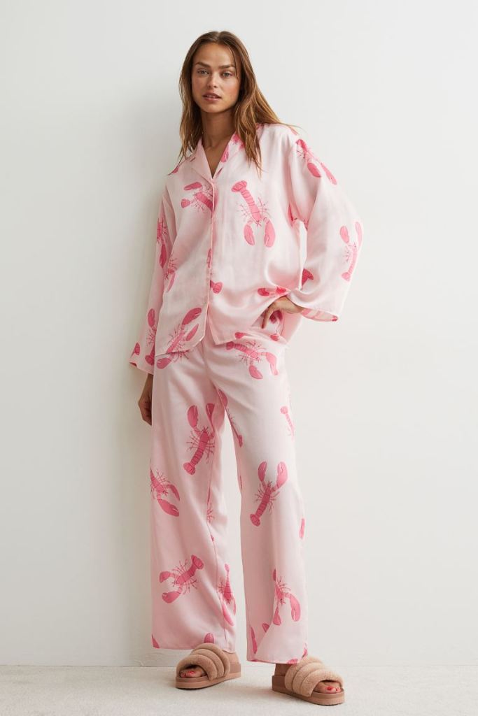 pink lobster pyjamas h&m