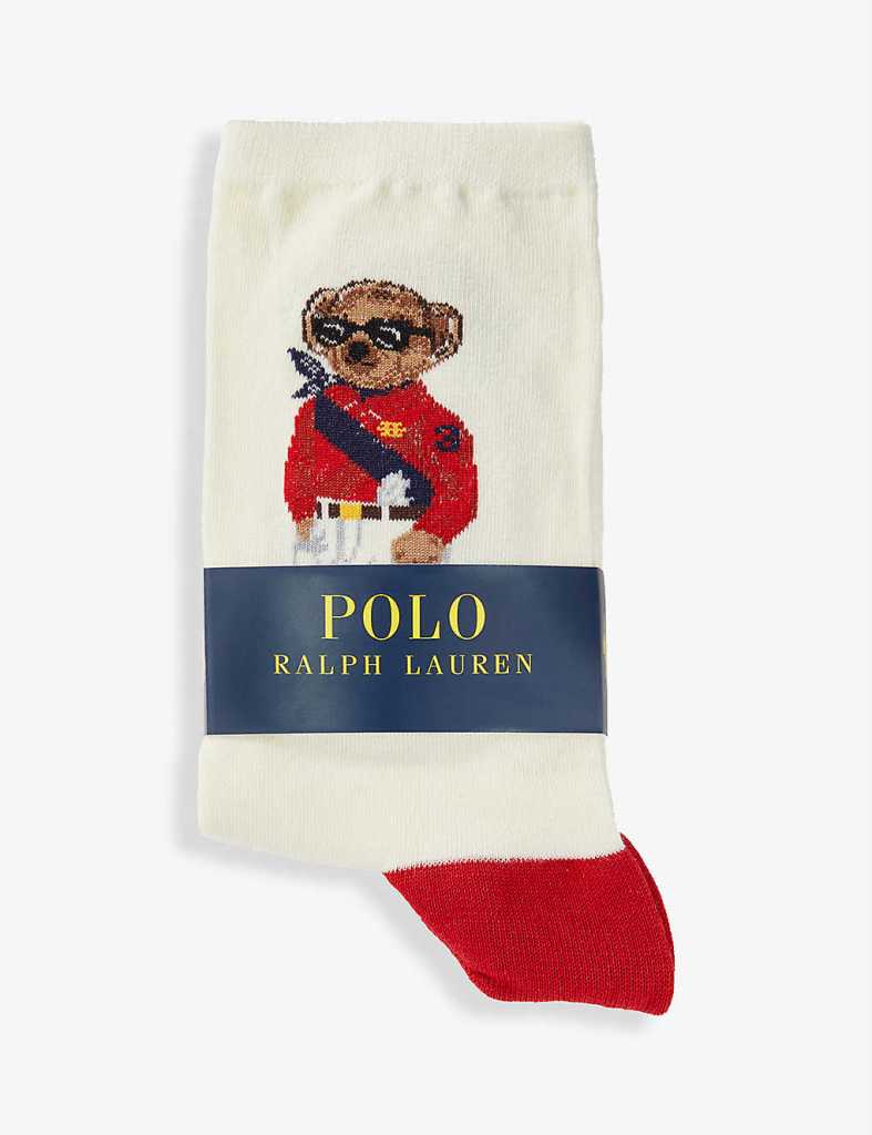 Polo Ralph Lauren Bear-Embroidered Socks