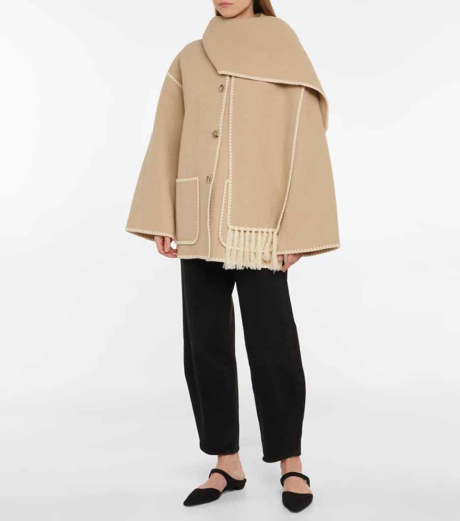 TOTÊME Scarf-detail wool-blend jacket