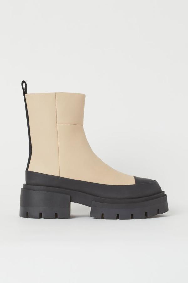 H&M Chunky leather boots