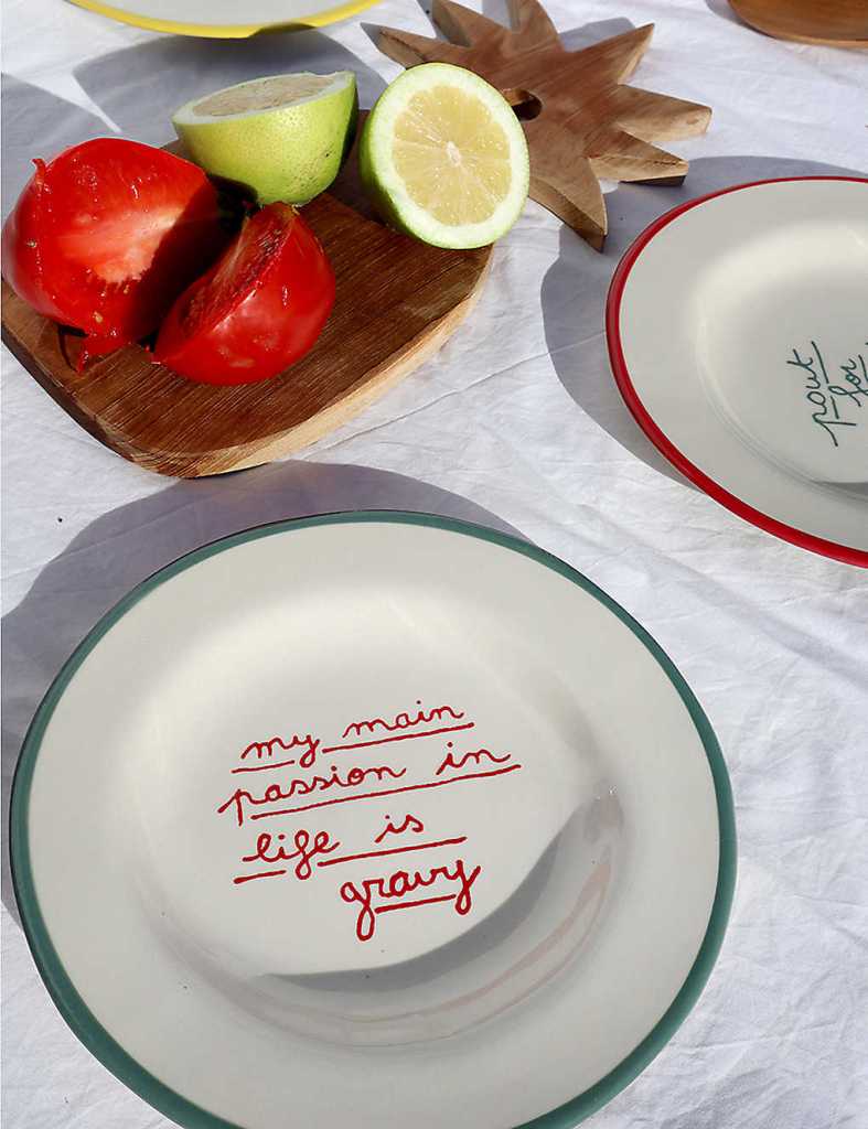 Christmas gift ideas for women in their 40s - My Main Passion For In Life Is Gravy hand-painted stoneware plate