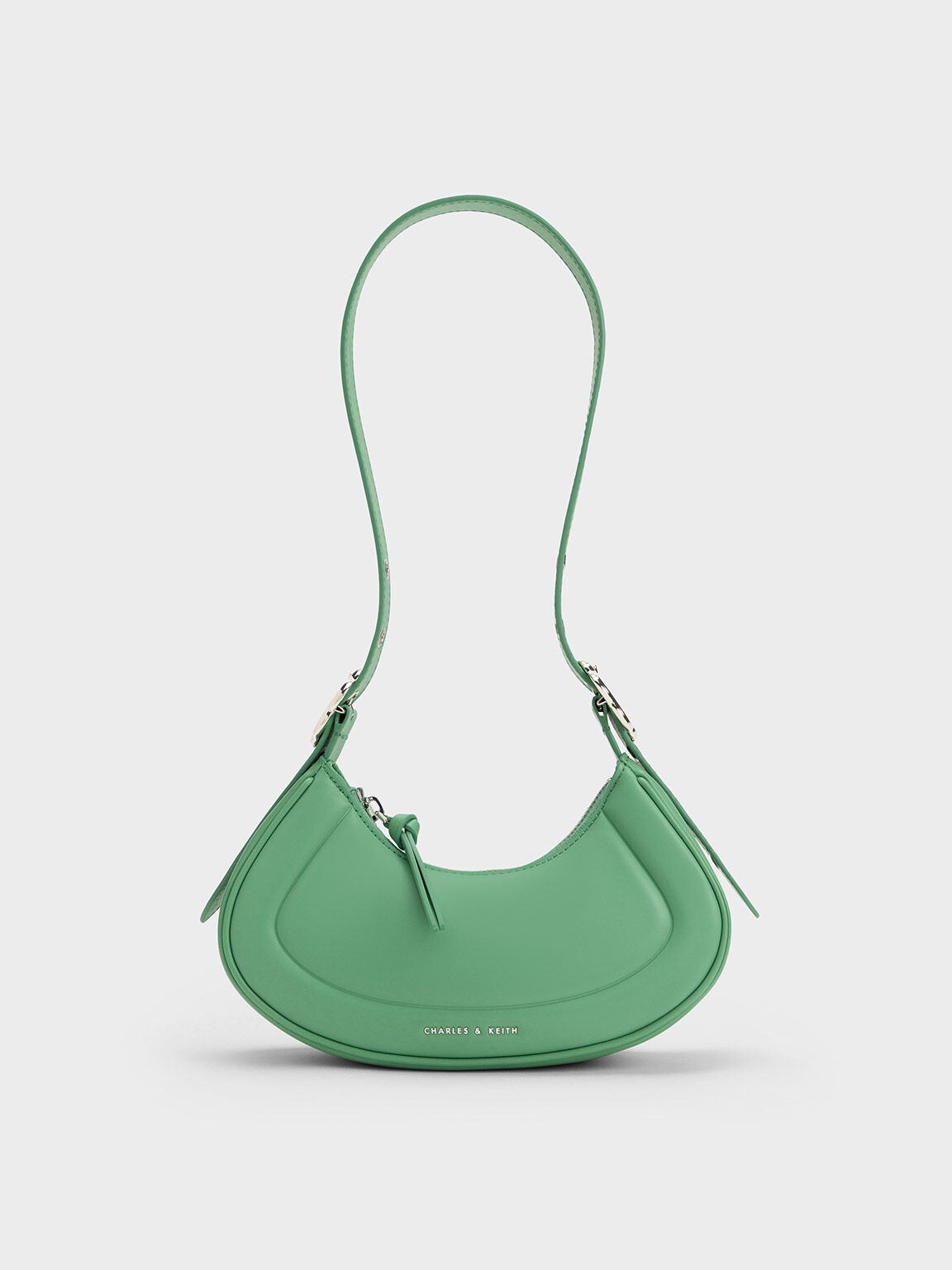 Petra Curved Shoulder Bag - Green 