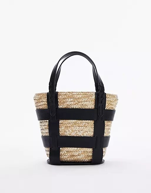 Jayda Basket Crochet Bag in Black, £30, Topshop -