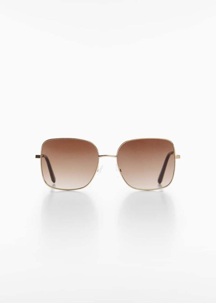 Metallic frame sunglasses, Mango