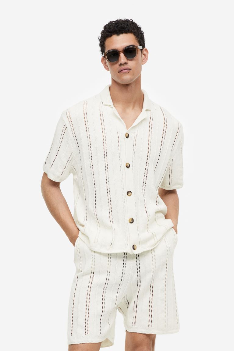 Regular Fit Crochet-look resort shirt from H&M Man
