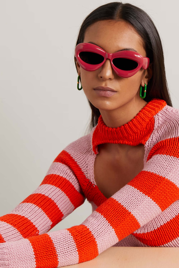 Inflated cat-eye acetate sunglasses from Loewe