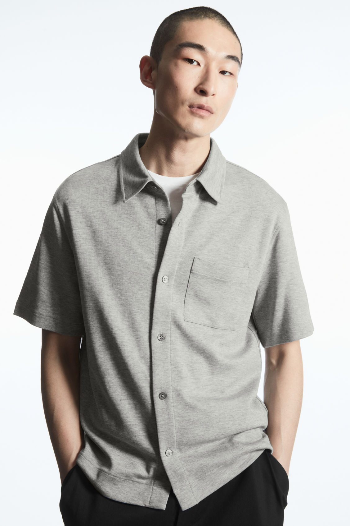 Short-Sleeved Jersey Shirt from COS