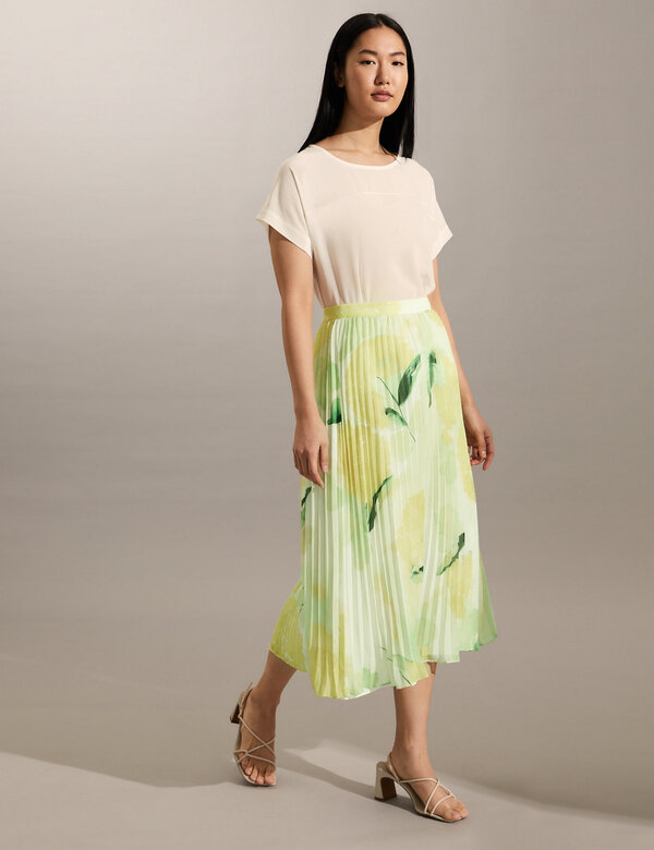 Floral Pleated Midi Skirt from Jaeger