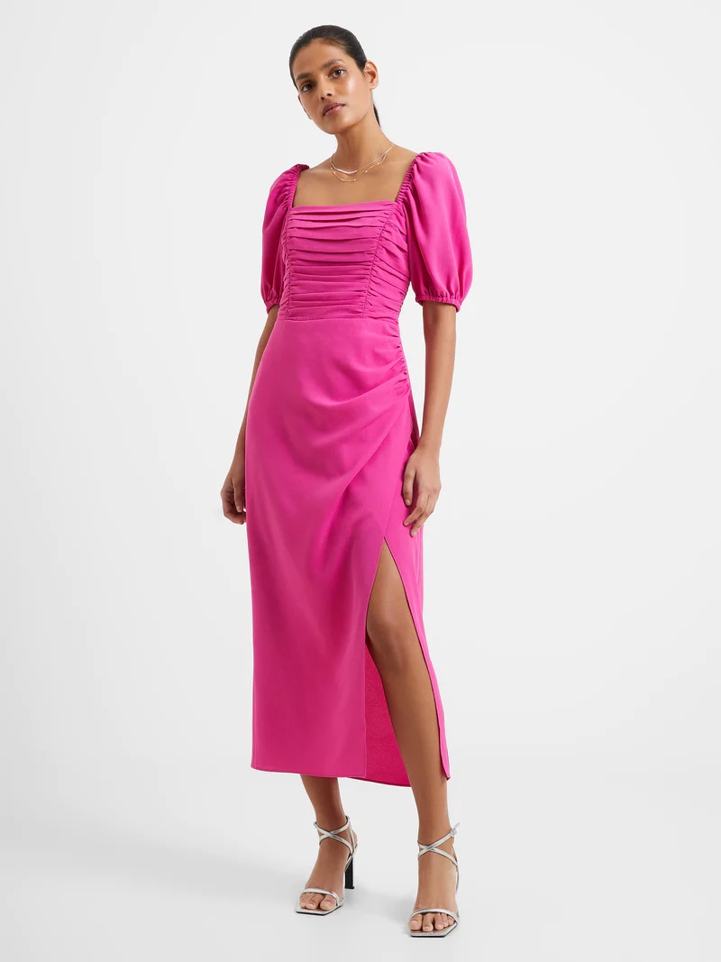 French connection Afina Verona Ruched Midi Dress