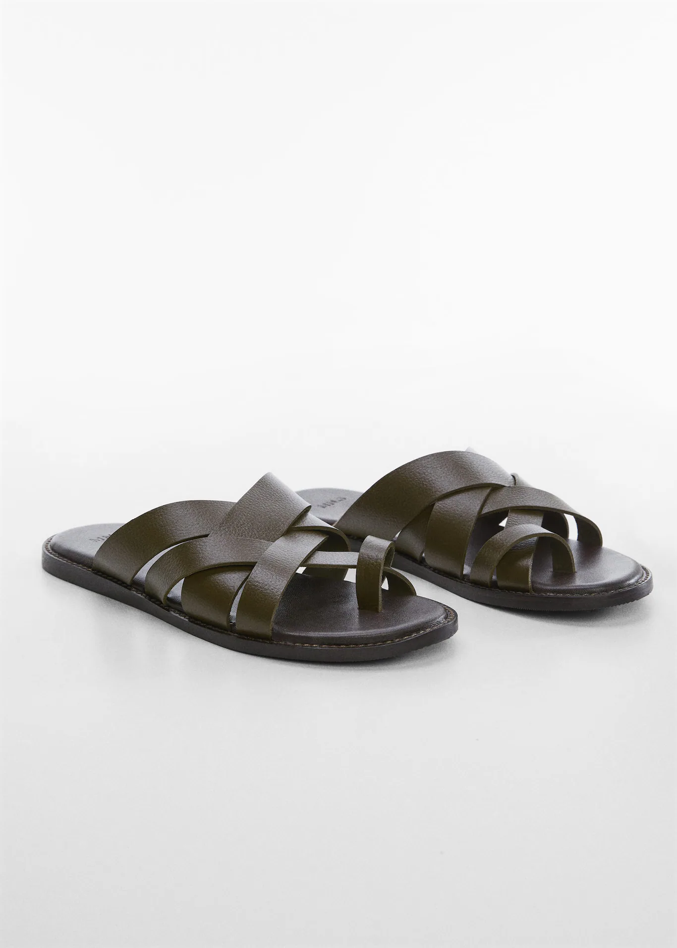 Leather straps sandals from Mango  