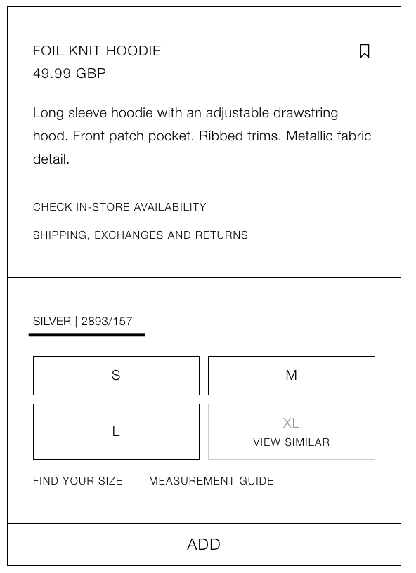 how to find zara product code